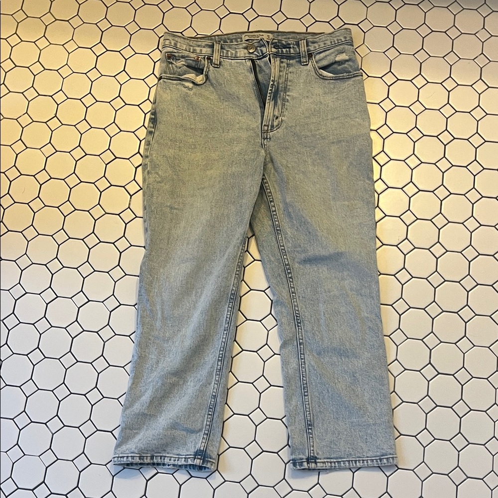 Abercrombie & Fitch Light Blue Women's Straight Leg Jeans